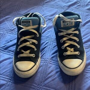 Converse *Big Kids' Black/blue All Star Sneakers mid high